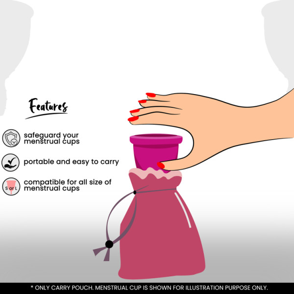 SMARTCUP Menstrual Cup Silk Carry Bag/ Pouch